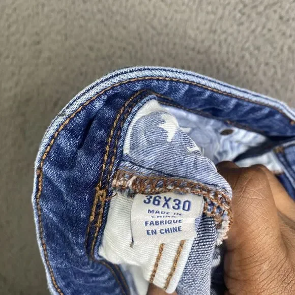 Tommy Bahama Jeans Mens 36x30 Blue Straight Leg Stretch Denim Pants Dolphin Logo - Picture 7 of 12